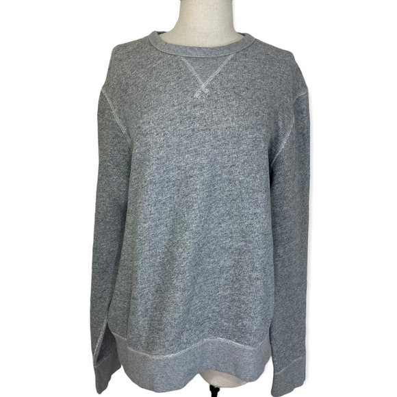 J. Crew Tops - J. Crew vintage fleece sweatshirt women's large gray long sleeve crewneck